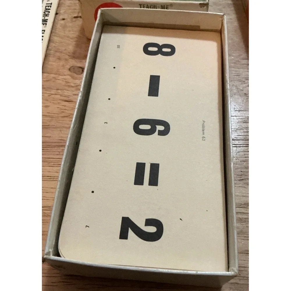 Vintage 1965 Teach Me New Math Subtraction And Addition Flash Cards